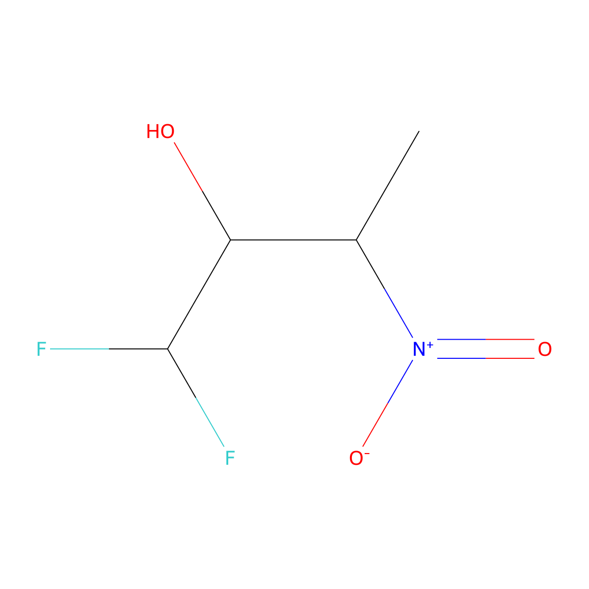 1,1-Difluoro-3-nitrobutan-2-ol molecular structure, CAS 129660-33-9
