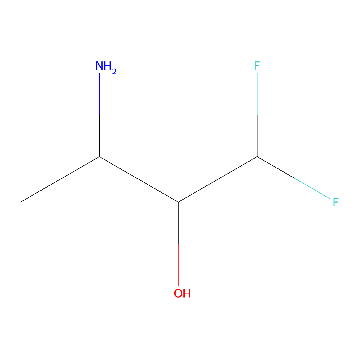 3-Amino-1,1-difluorobutan-2-ol molecular structure, CAS 129660-34-0