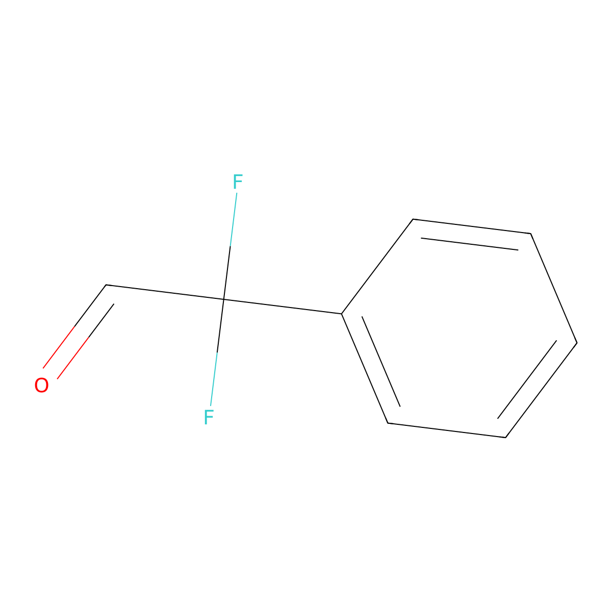 Difluoro-phenyl-acetaldehyde molecular structure, CAS 129660-35-1