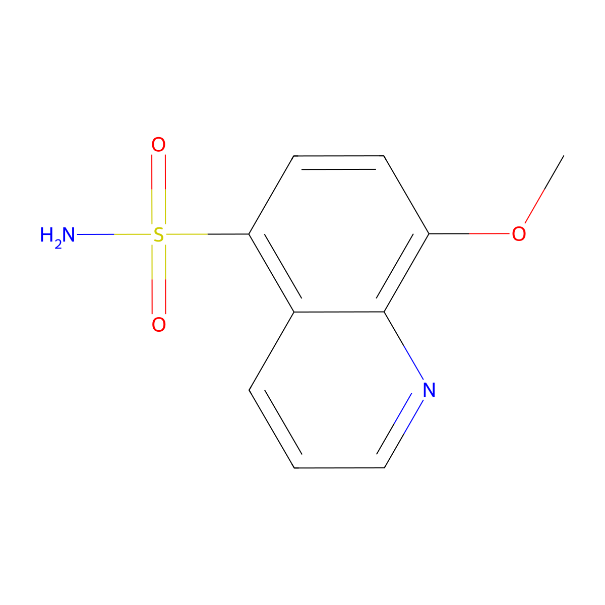 8-Methoxyquinoline-5-sulfonamide molecular structure, CAS 129660-43-1