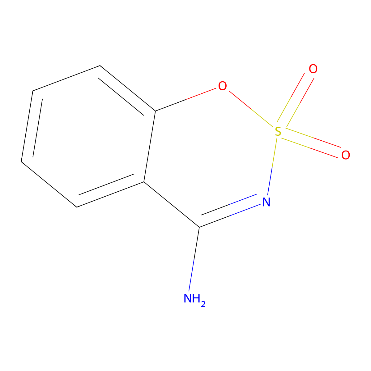 4-Amino-1,2lambda6,3-benzoxathiazine-2,2-dione molecular structure, CAS 129661-85-4