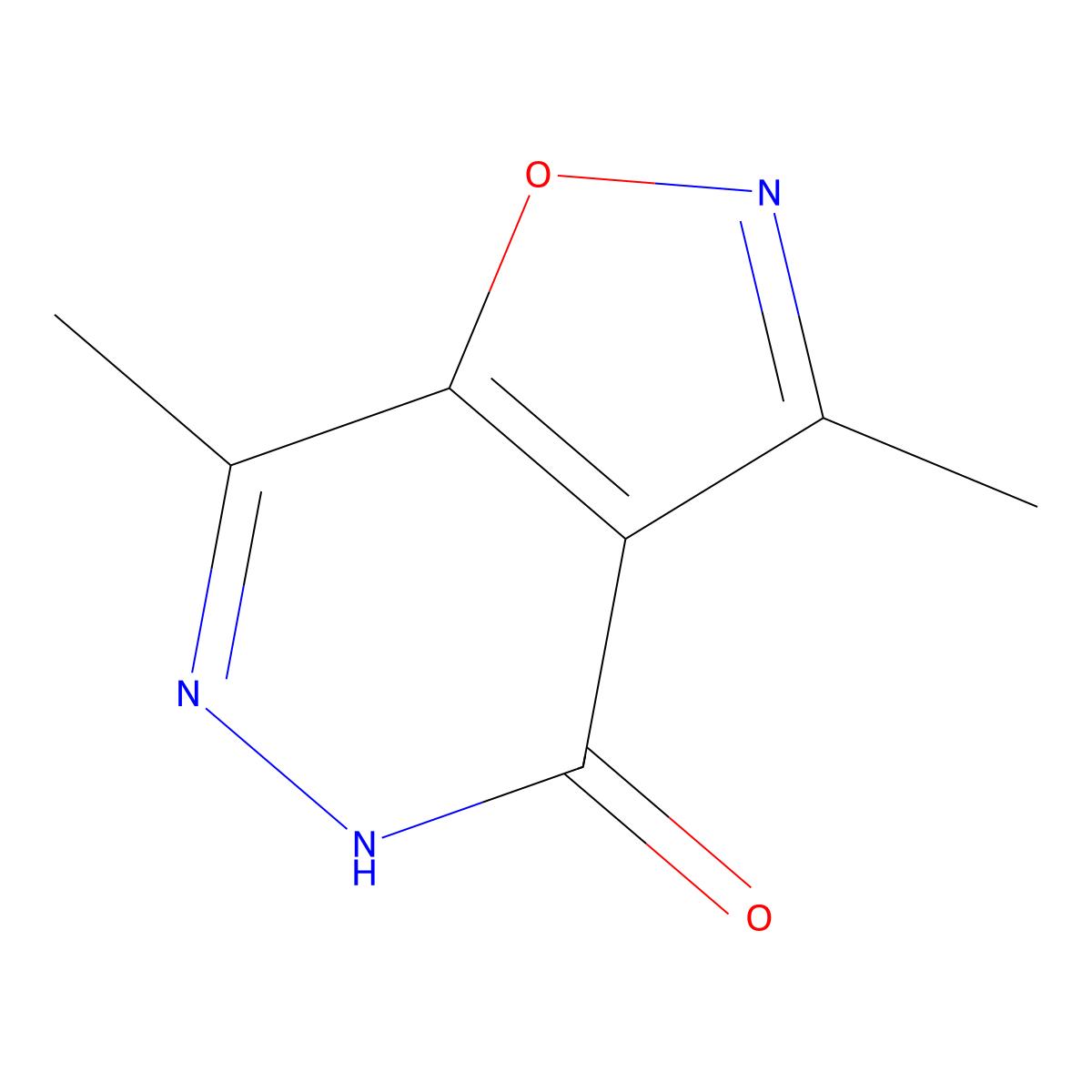 3,7-dimethylisoxazolo[4,5-d]pyridazin-4(5H)-one molecular structure, CAS 129663-22-5