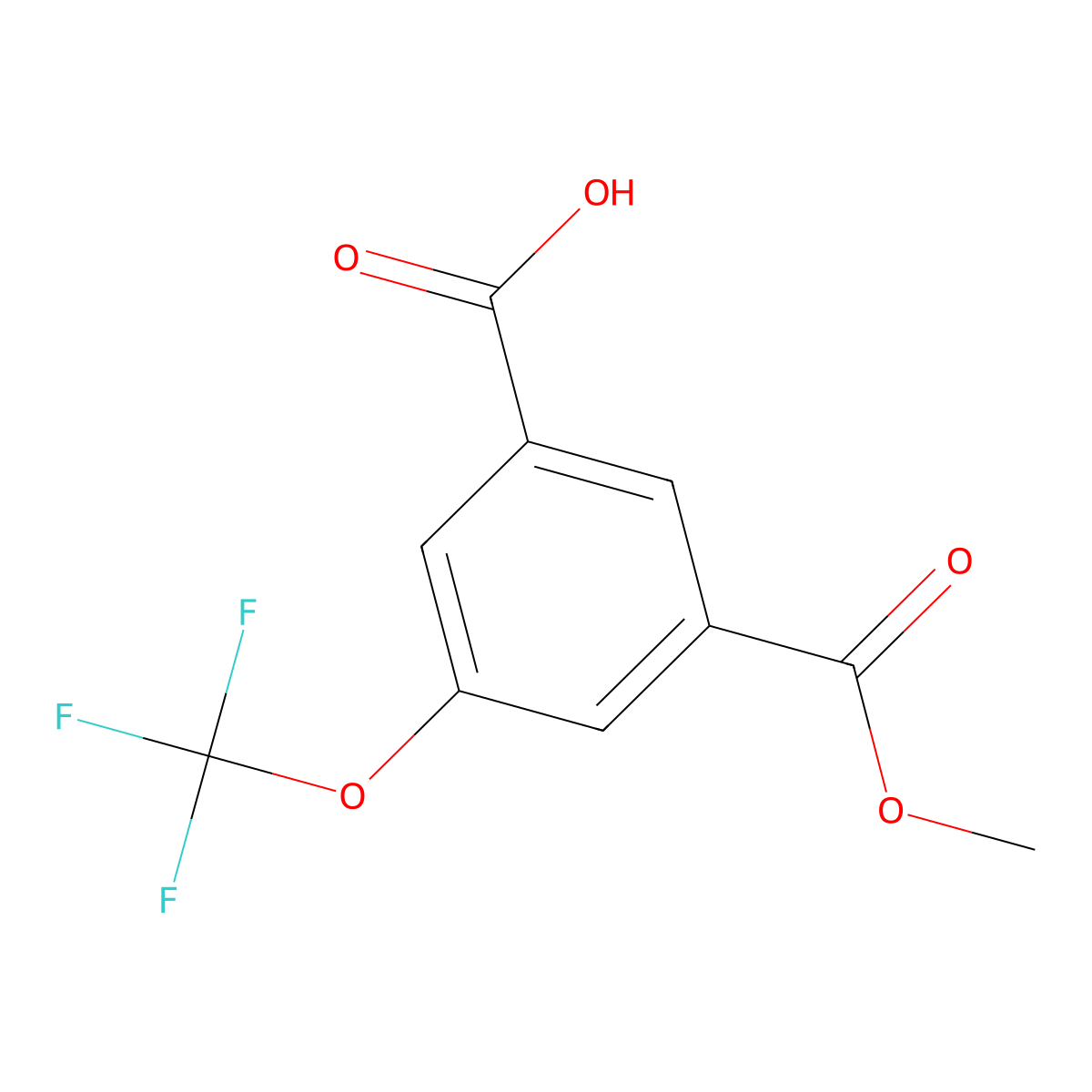 3-(Methoxycarbonyl)-5-(trifluoromethoxy)benzoic acid molecular structure, CAS 1296649-20-1