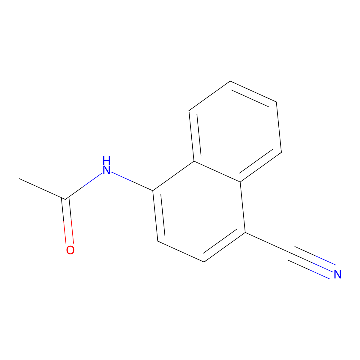 N-(4-Cyano-1-naphthyl)acetamide molecular structure, CAS 129667-52-3
