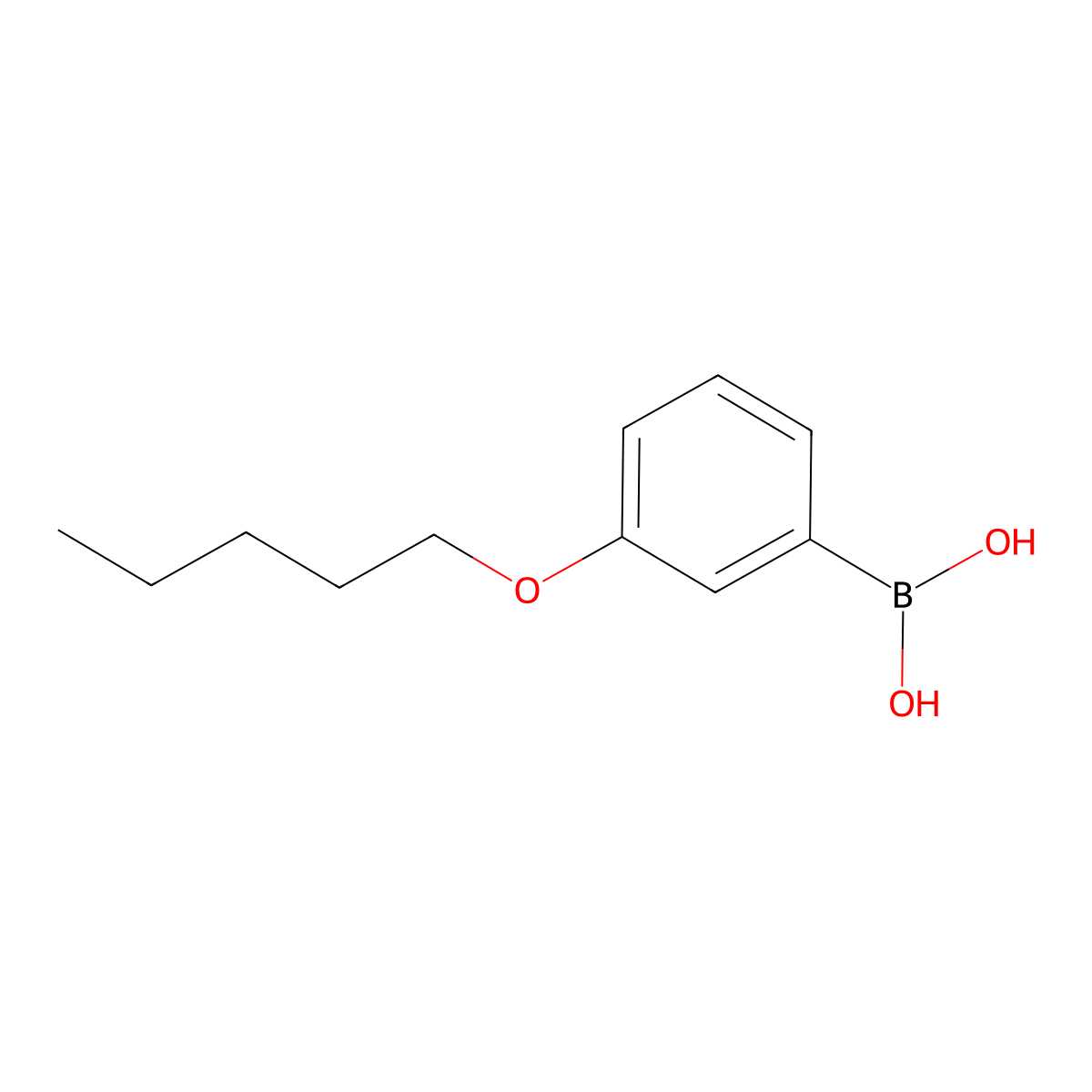 (3-(Pentyloxy)phenyl)boronic acid molecular structure, CAS 1296671-86-7
