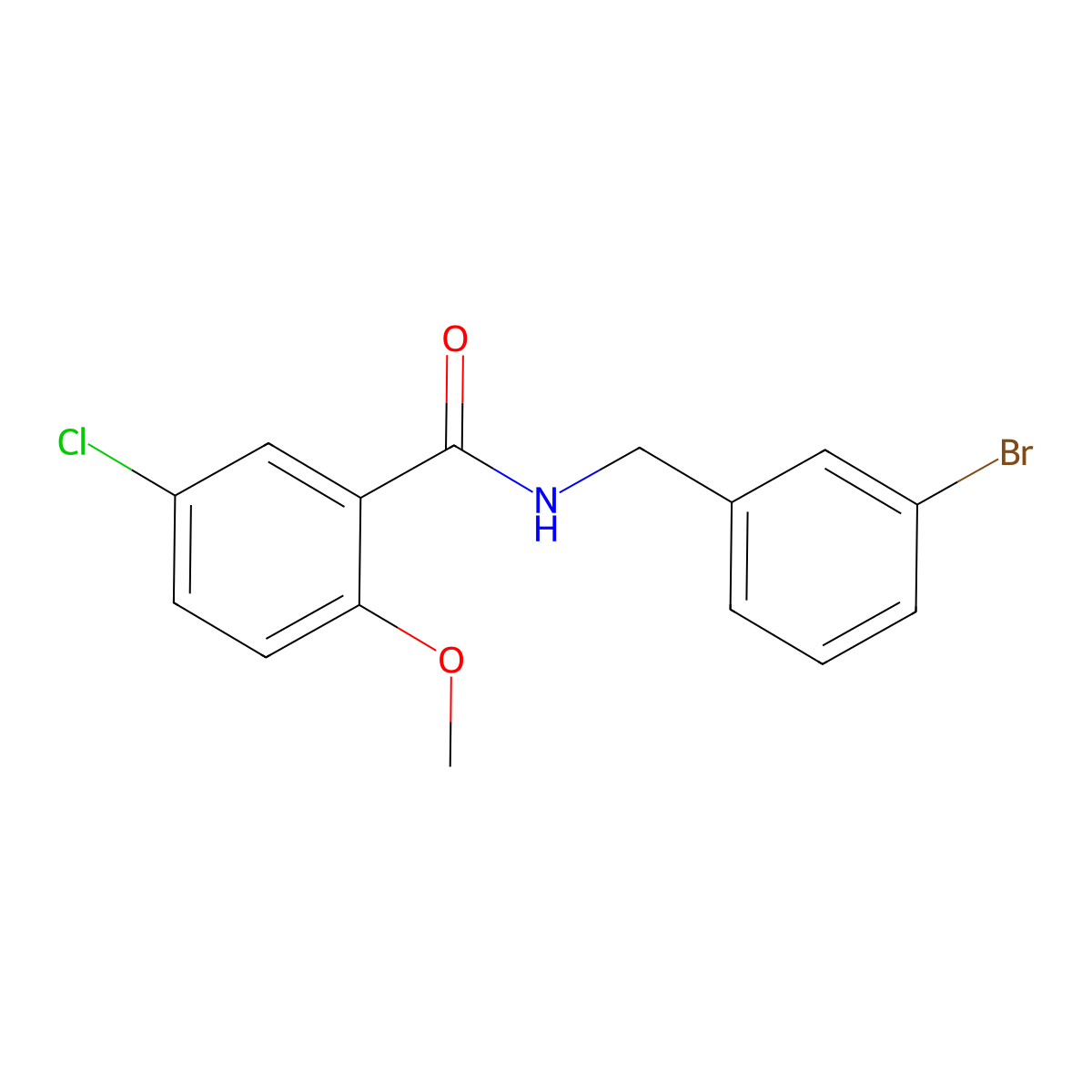 N-(3-bromobenzyl)-5-chloro-2-methoxybenzamide molecular structure, CAS 1296718-90-5