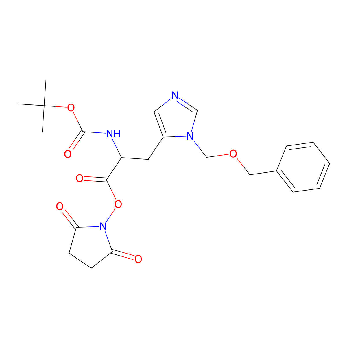 Boc-His(3-Bom)-Osu molecular structure, CAS 129672-10-2