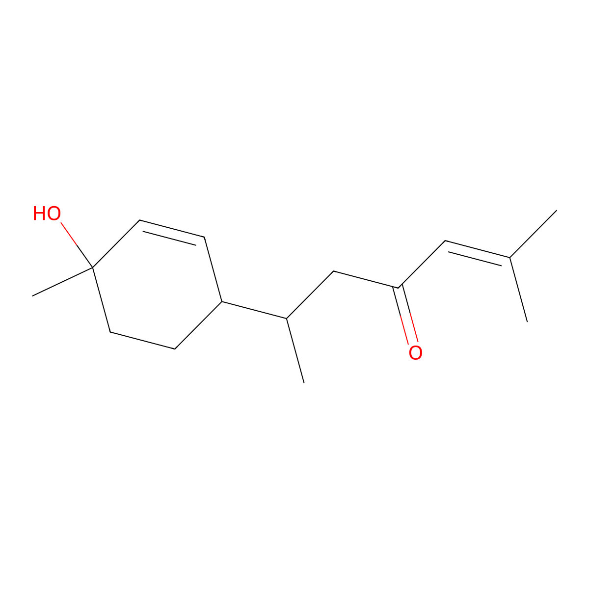 3-Hydroxybisabola-1,10-dien-9-one molecular structure, CAS 129673-86-5