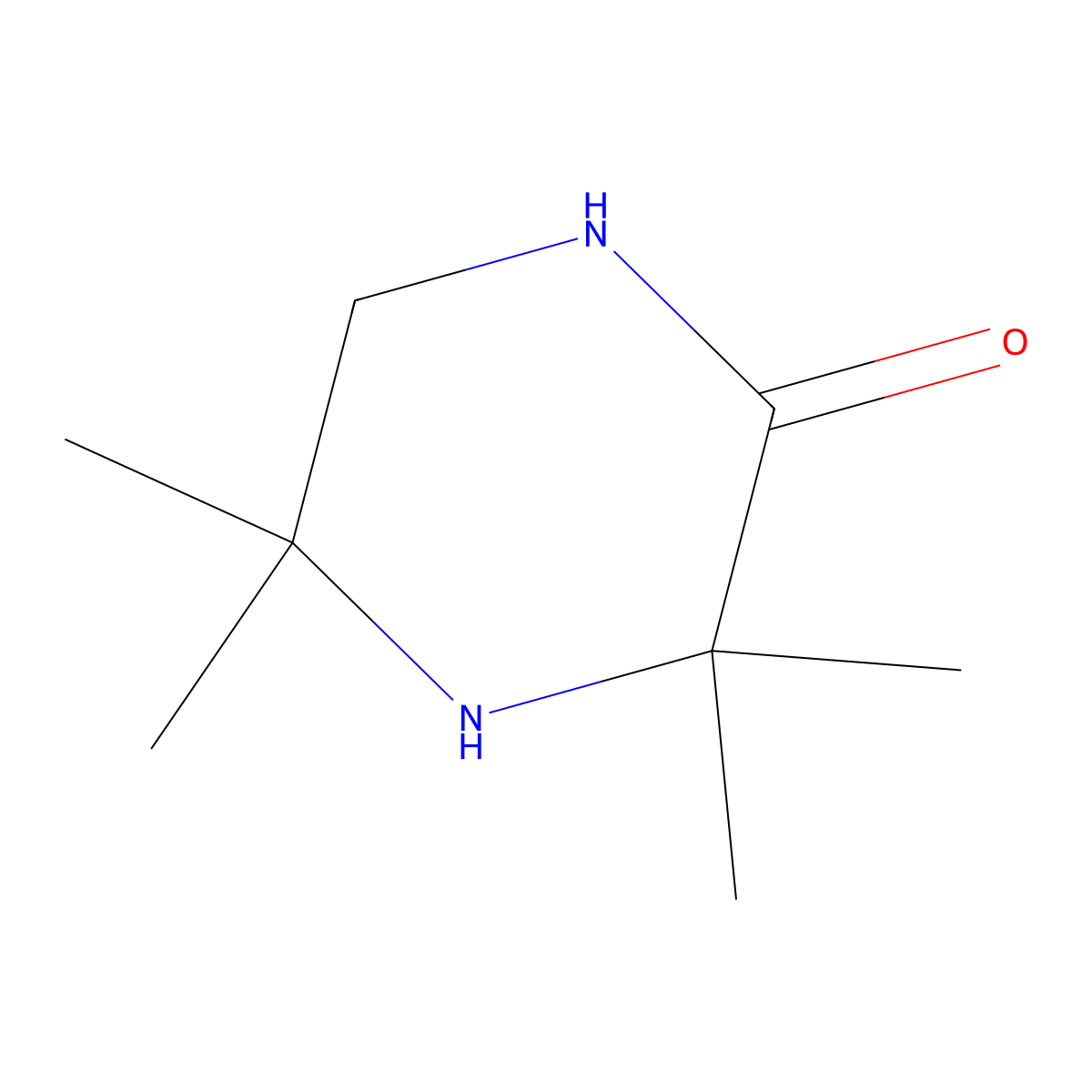 3,3,5,5-Tetramethylpiperazin-2-one molecular structure, CAS 1296755-97-9