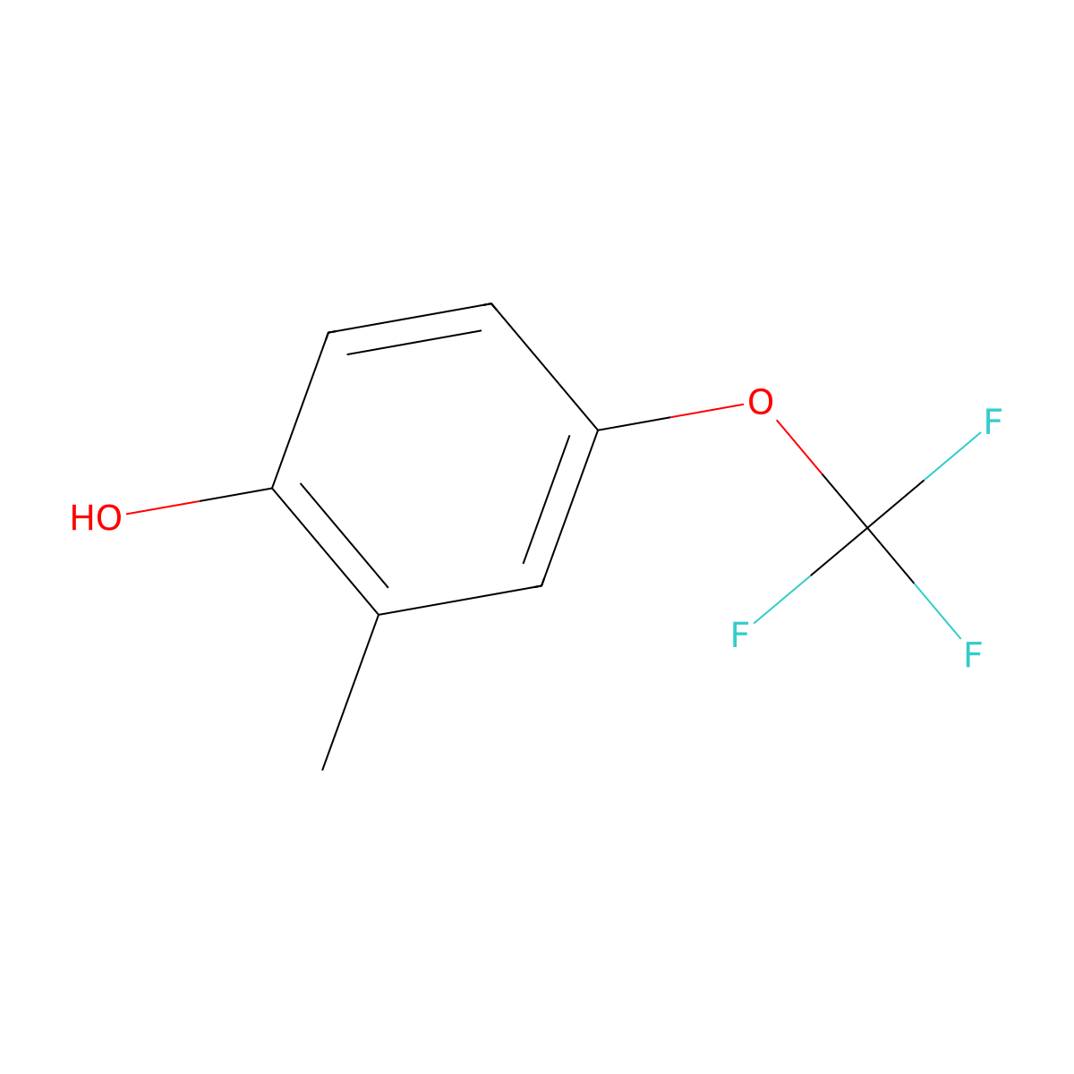 2-Methyl-4-(trifluoromethoxy)phenol molecular structure, CAS 129676-67-1