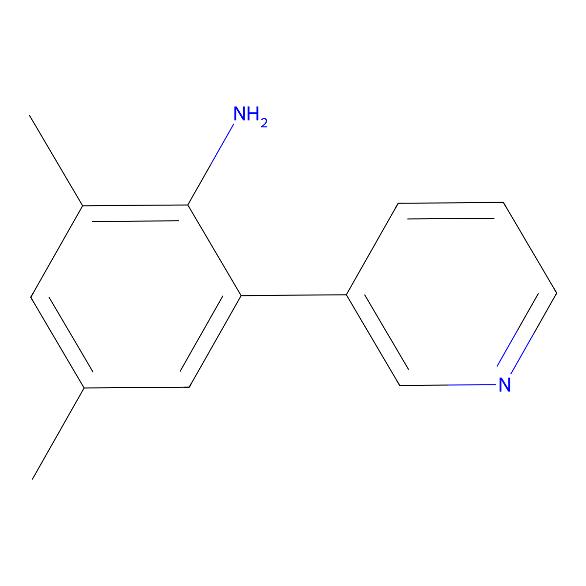 2,4-Dimethyl-6-(pyridin-3-yl)aniline molecular structure, CAS 1296770-58-5