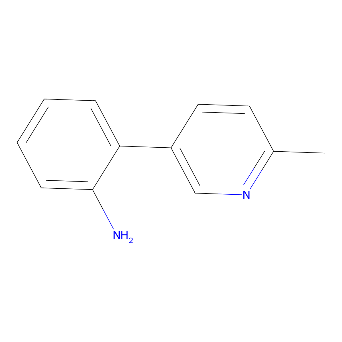 2-(6-Methylpyridin-3-yl)aniline molecular structure, CAS 1296770-61-0