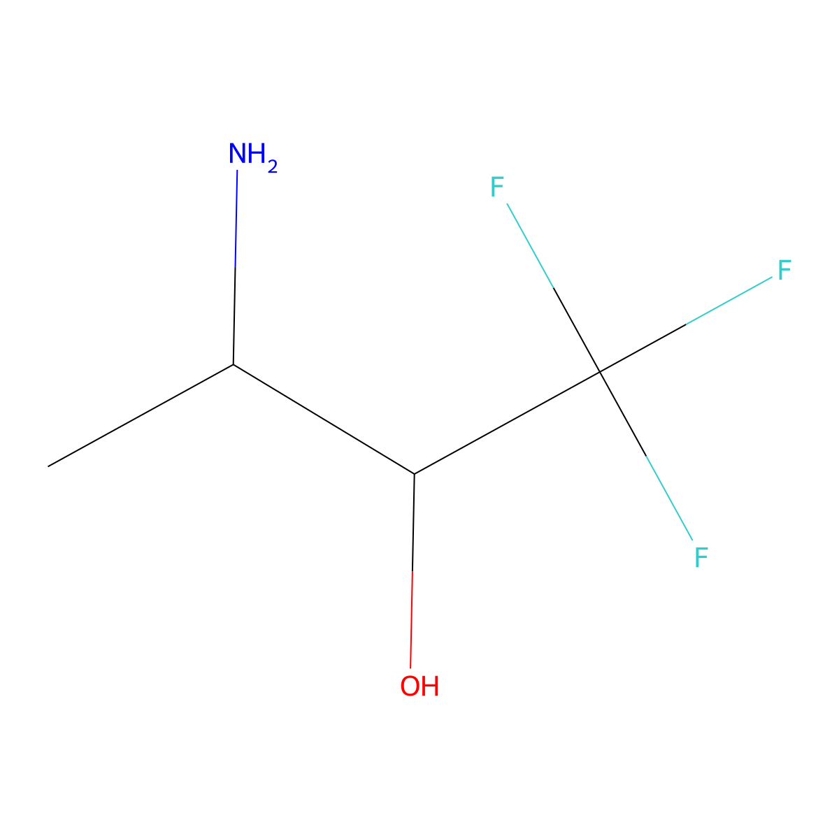 3-Amino-1,1,1-trifluorobutan-2-ol molecular structure, CAS 129681-16-9