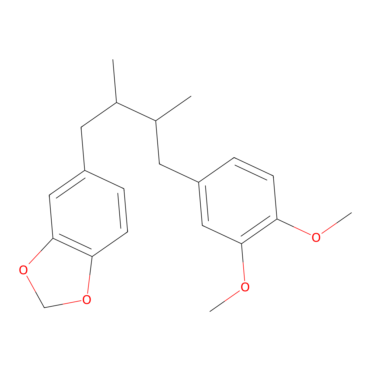 5-[4-(3,4-Dimethoxyphenyl)-2,3-dimethylbutyl]-2H-1,3-benzodioxole molecular structure, CAS 129684-08-8