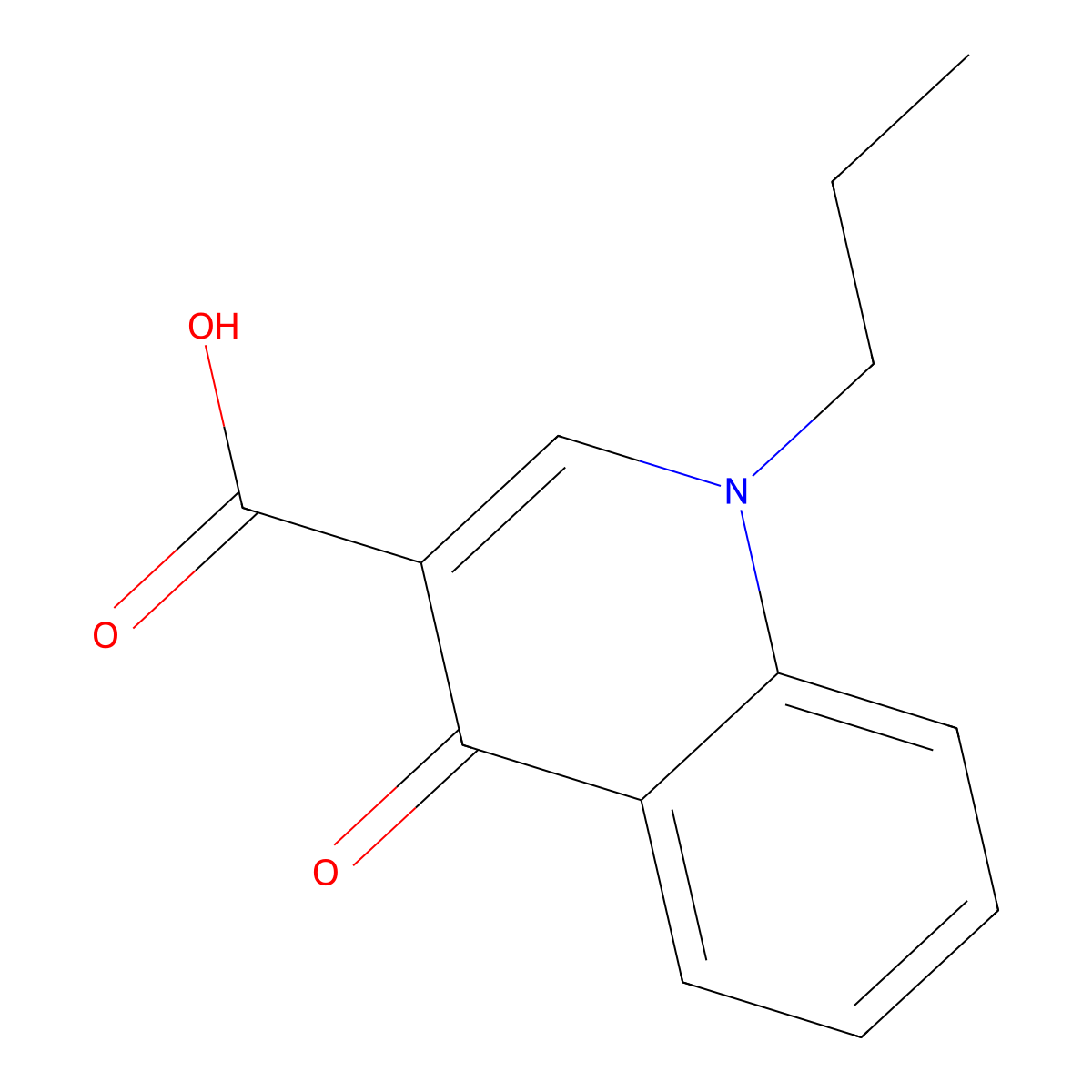 4-Oxo-1-propyl-1,4-dihydroquinoline-3-carboxylic acid molecular structure, CAS 129686-99-3