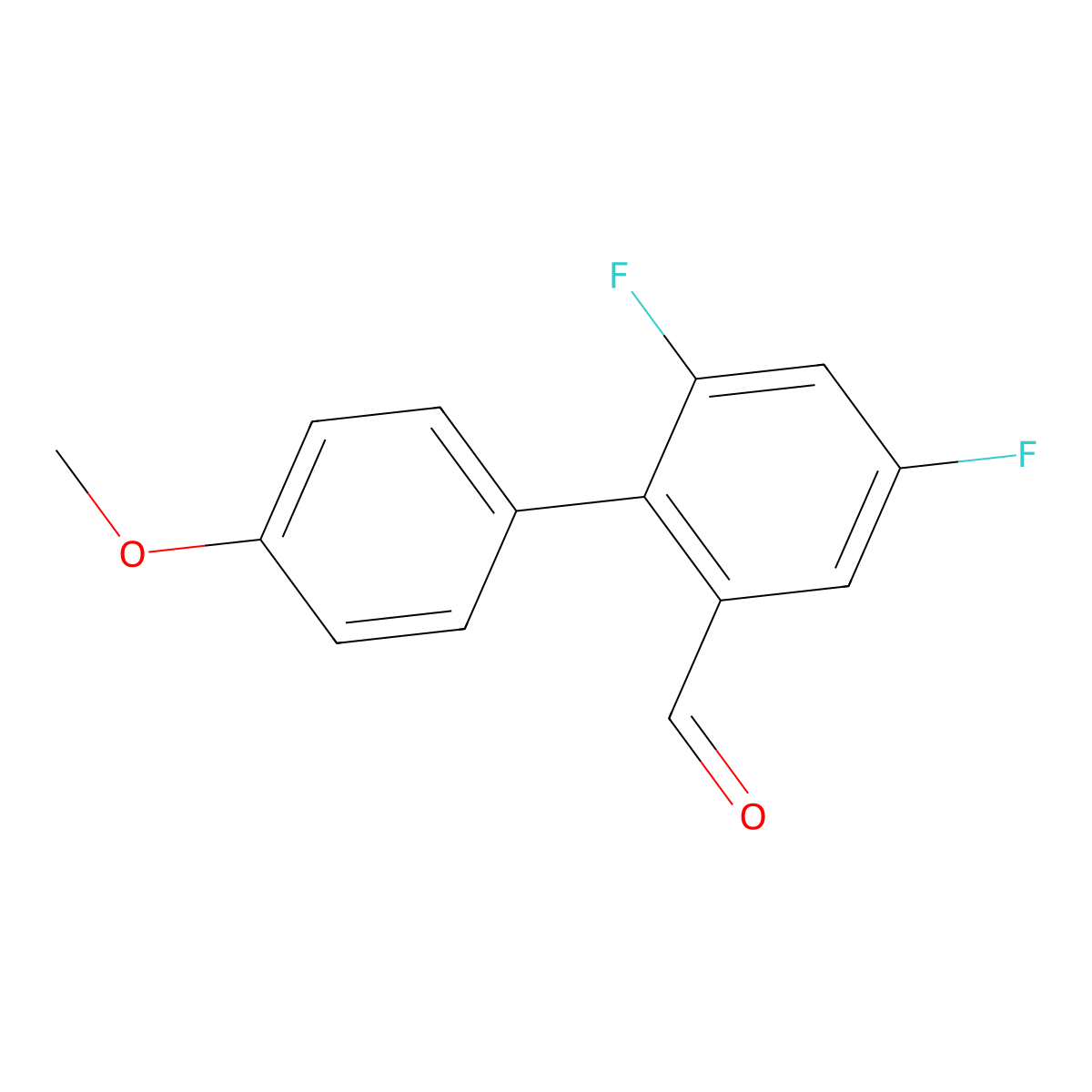 4,6-Difluoro-4'-methoxy-[1,1'-biphenyl]-2-carbaldehyde molecular structure, CAS 1296863-56-3