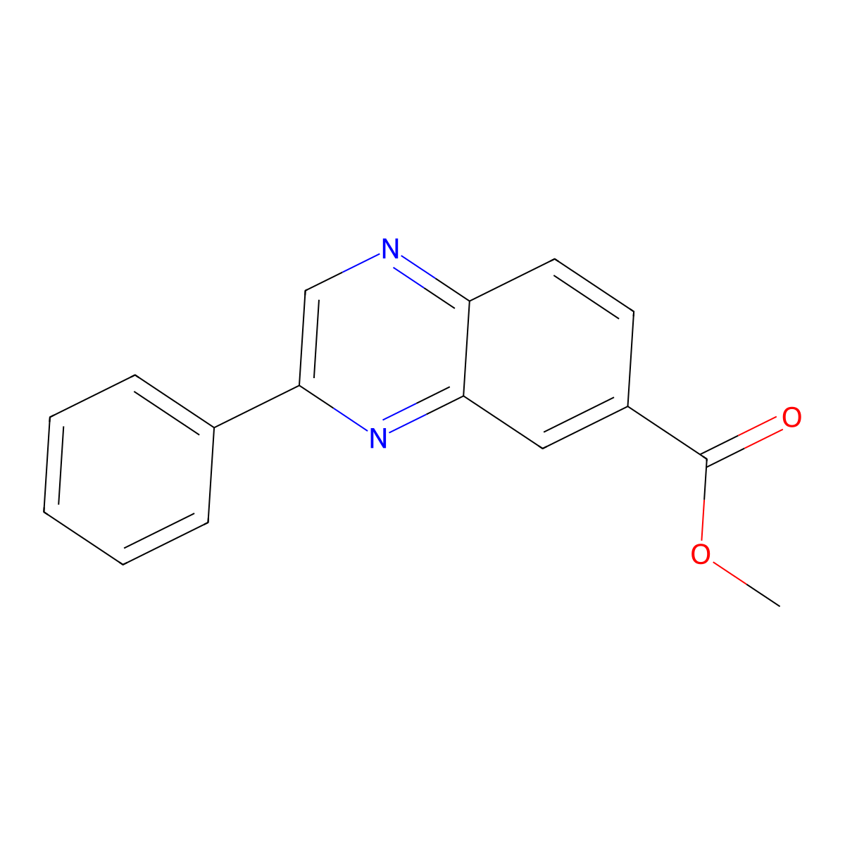Methyl 3-phenylquinoxaline-6-carboxylate molecular structure, CAS 1296867-31-6