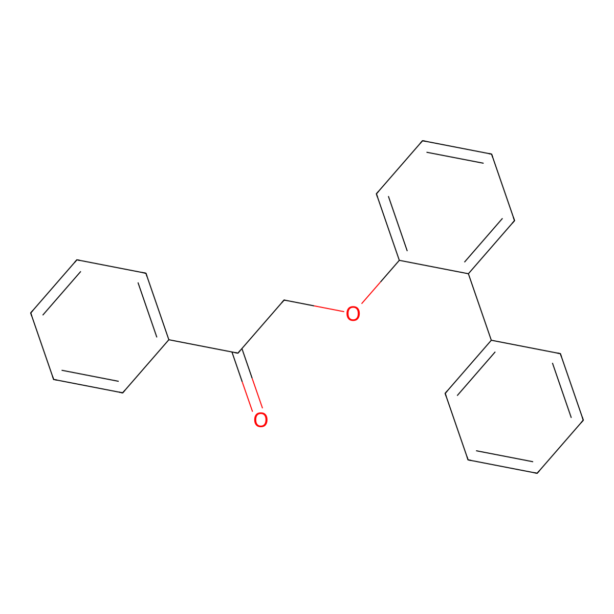 1-Phenyl-2-(2-phenylphenoxy)ethanone molecular structure, CAS 129691-39-0