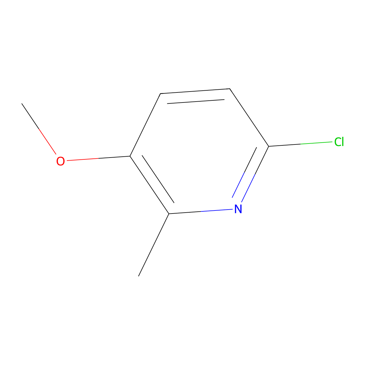6-Chloro-3-methoxy-2-methylpyridine molecular structure, CAS 129692-13-3