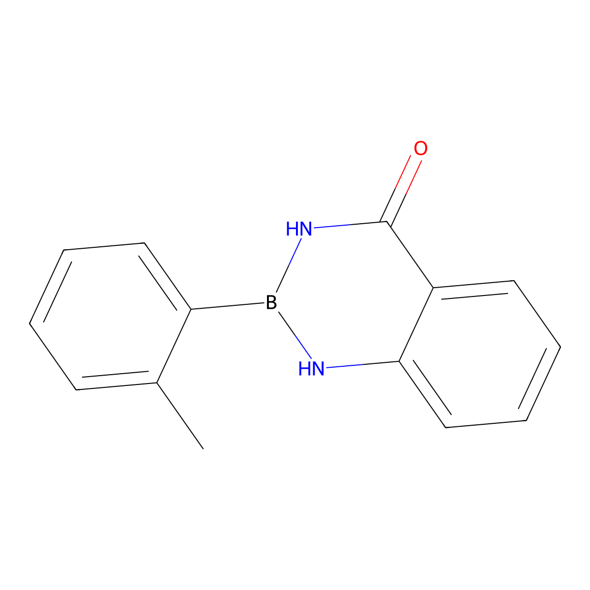 2-(O-Tolyl)-2,3-dihydrobenzo[D][1,3,2]diazaborinin-4(1H)-one molecular structure, CAS 1296939-22-4
