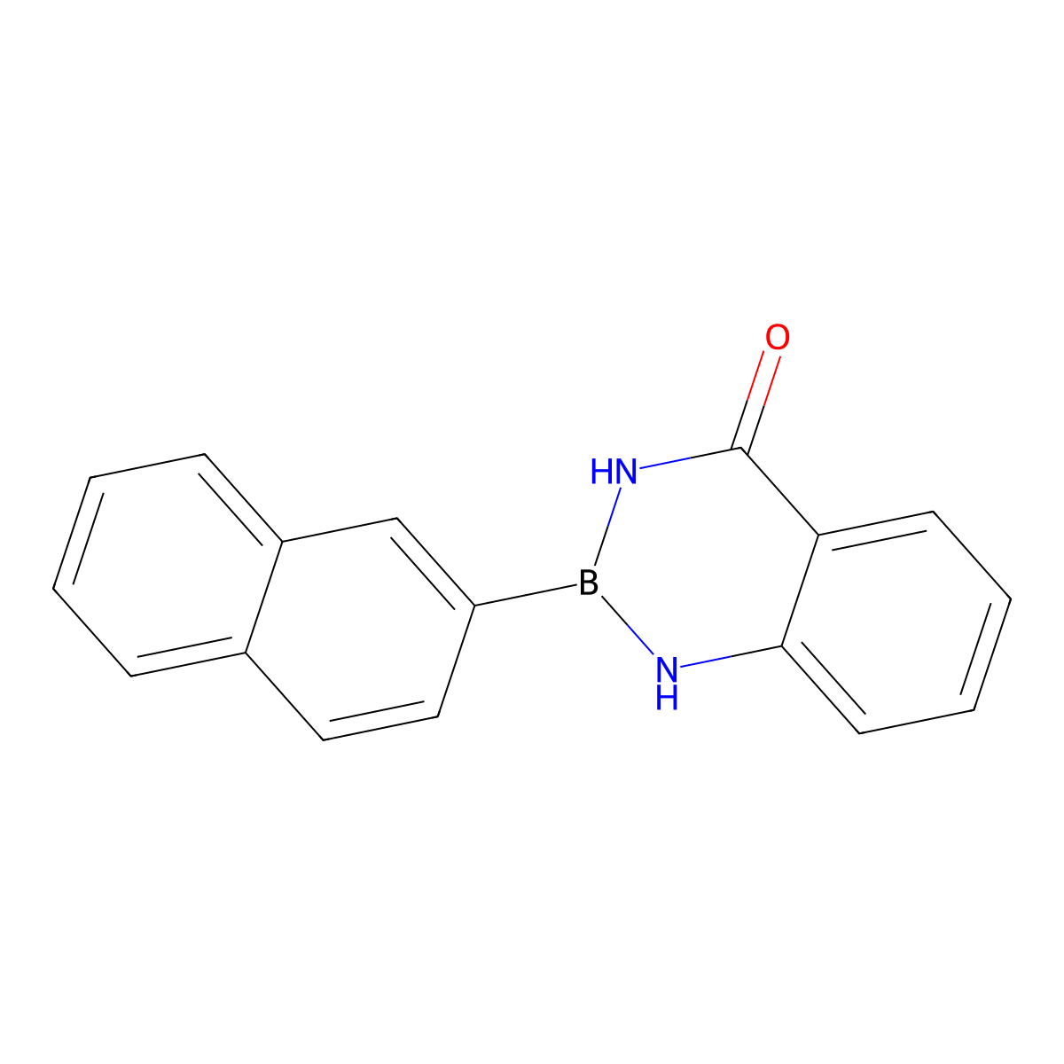 2-(Naphthalen-2-yl)-2,3-dihydrobenzo[d][1,3,2]diazaborinin-4(1H)-one molecular structure, CAS 1296939-23-5