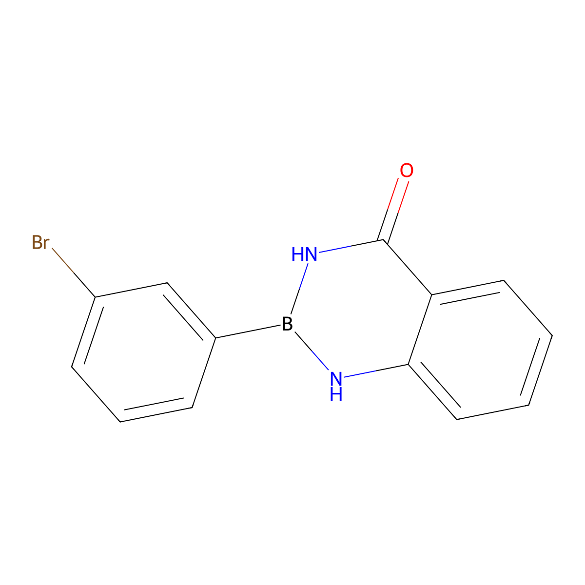 2-(3-Bromophenyl)-2,3-dihydrobenzo[D][1,3,2]diazaborinin-4(1H)-one molecular structure, CAS 1296939-26-8