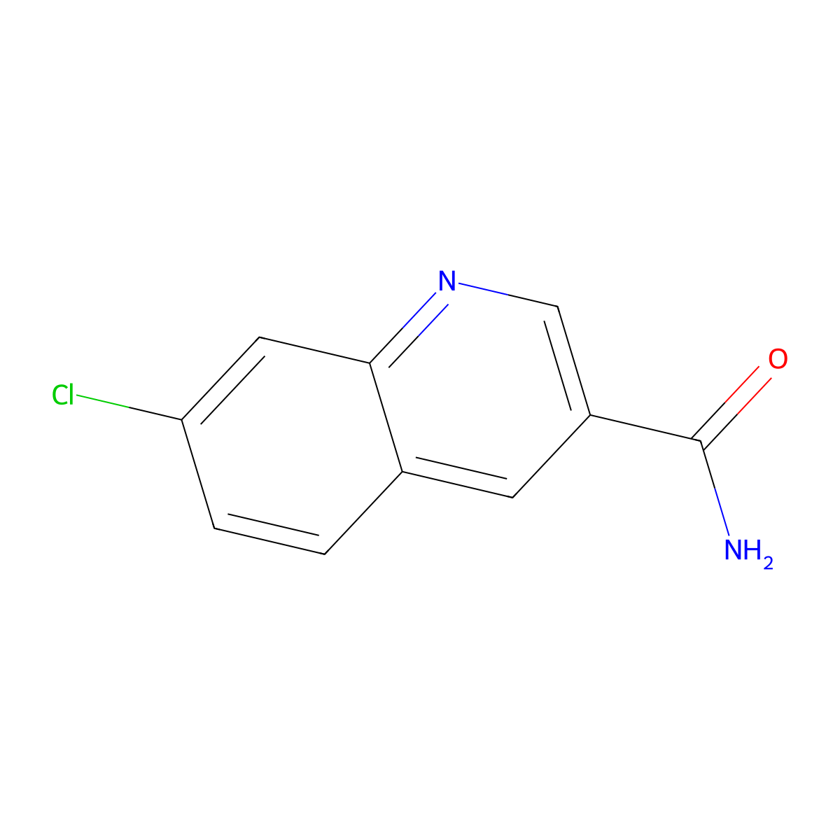 7-Chloroquinoline-3-carboxamide molecular structure, CAS 1296950-49-6