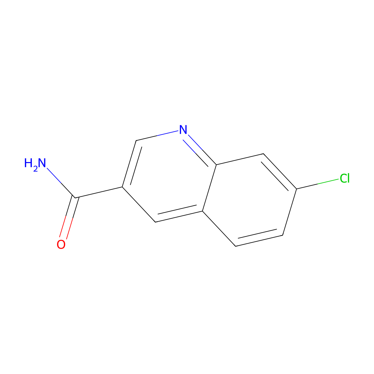 7-Chloroquinoline-3-carboxamide molecular structure, CAS 1296950-49-6