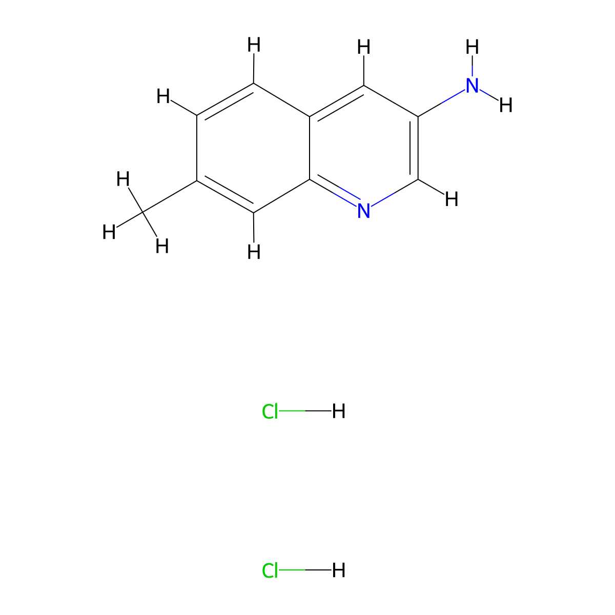 3-Amino-7-methylquinoline Dihydrochloride molecular structure, CAS 1296950-60-1