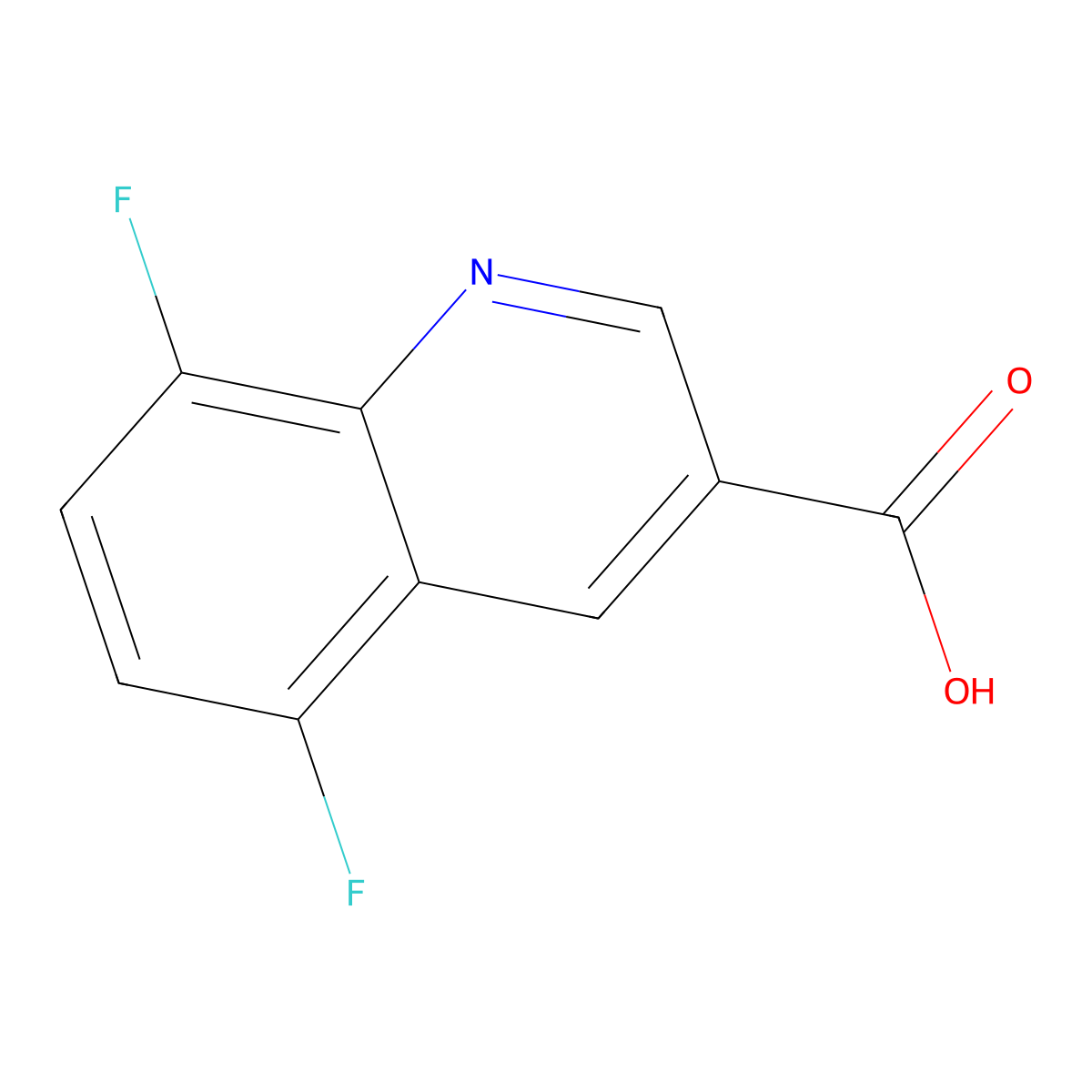 5,8-Difluoroquinoline-3-carboxylic acid molecular structure, CAS 1296951-06-8