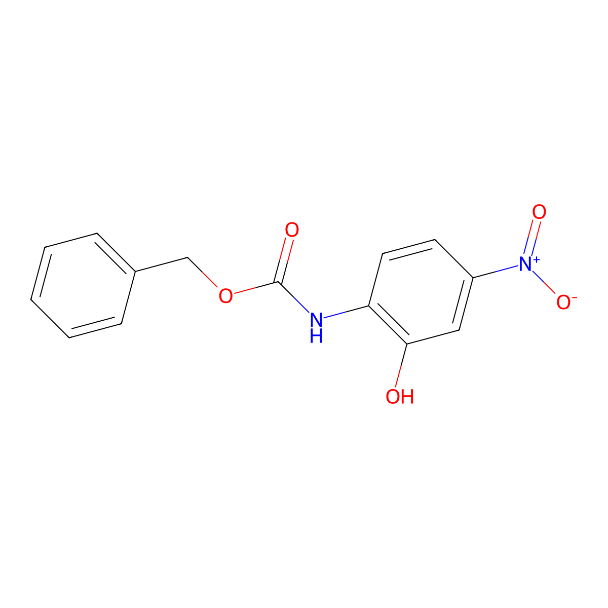 benzyl N-(2-hydroxy-4-nitrophenyl)carbamate molecular structure, CAS 129697-60-5