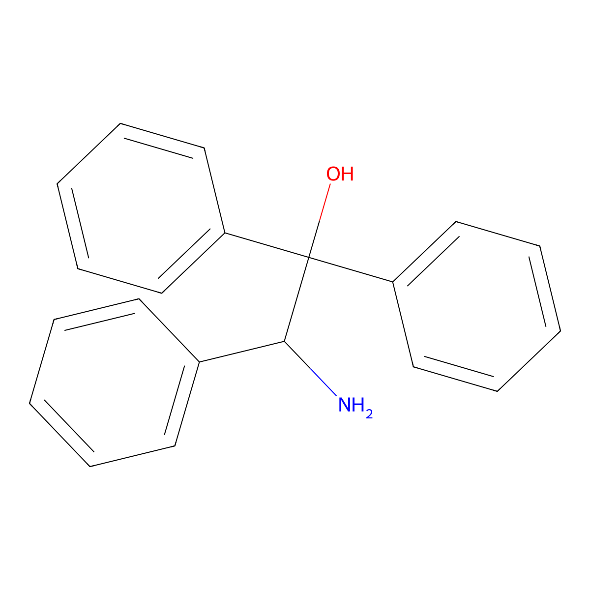 (S)-(-)-2-Amino-1,1,2-triphenylethanol molecular structure, CAS 129704-13-8