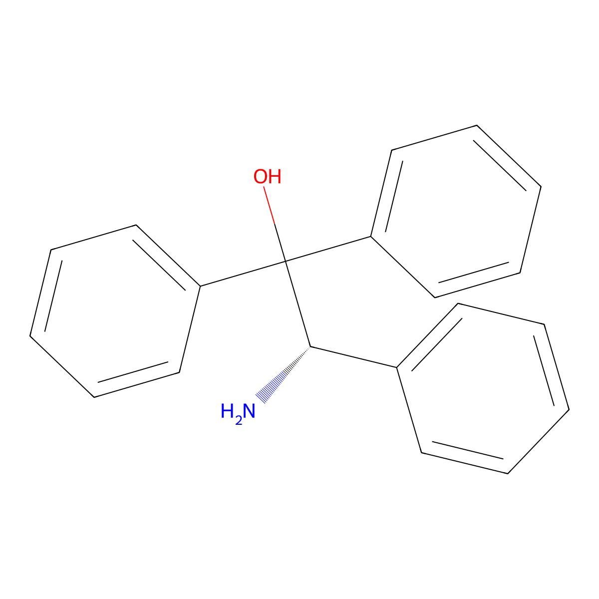 (S)-(-)-2-Amino-1,1,2-triphenylethanol molecular structure, CAS 129704-13-8