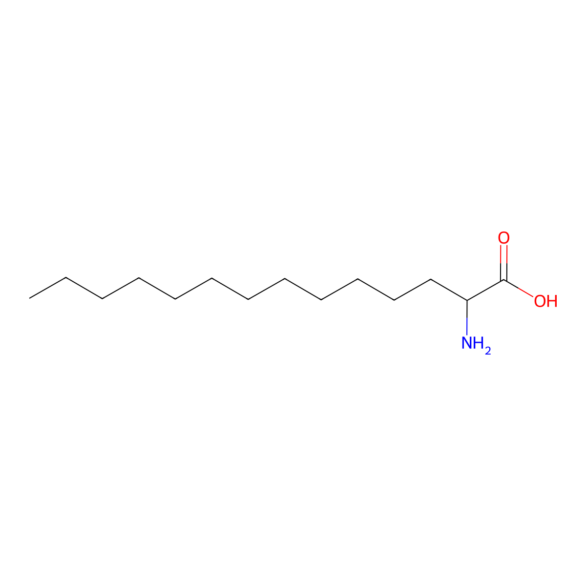 (S)-2-Aminotetradecanoic acid molecular structure, CAS 129706-08-7