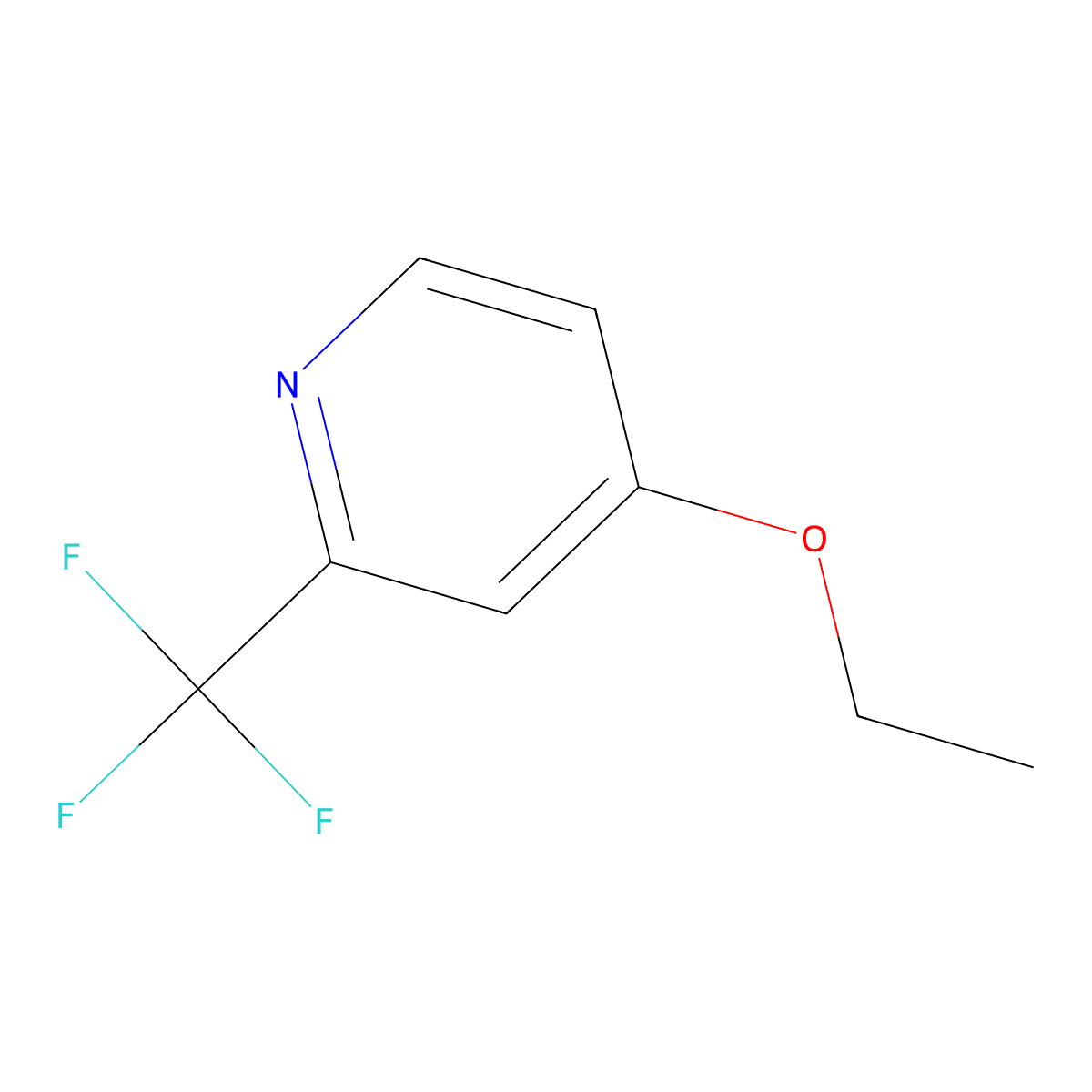 4-Ethoxy-2-(trifluoromethyl)pyridine molecular structure, CAS 1297137-82-6