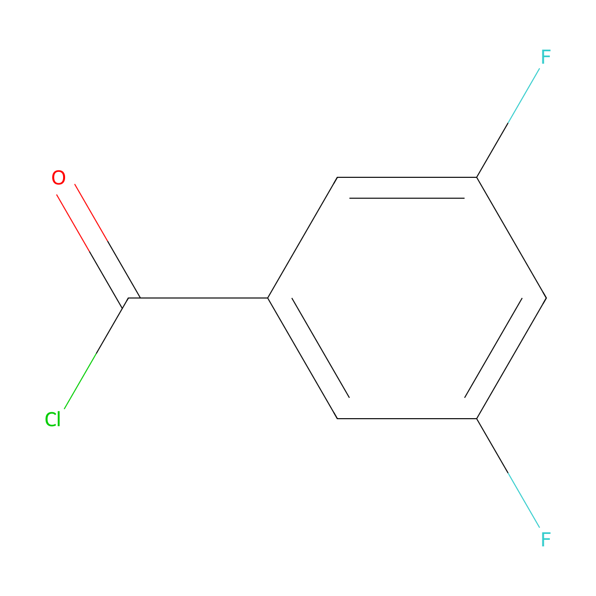3,5-Difluorobenzoyl chloride molecular structure, CAS 129714-97-2