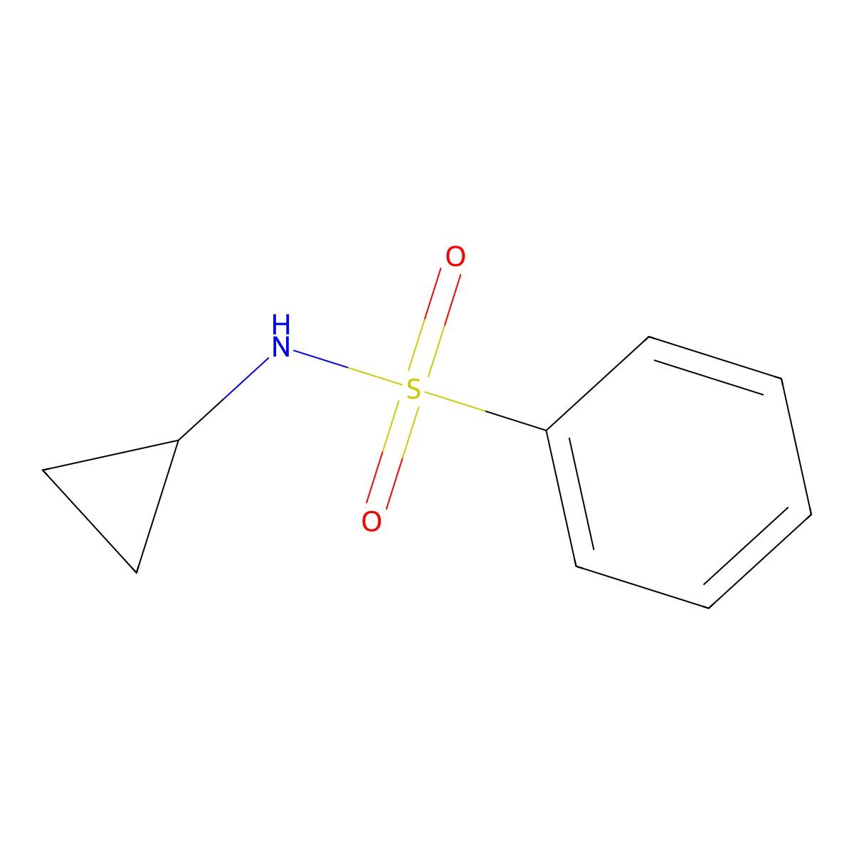 N-cyclopropylbenzenesulfonamide molecular structure, CAS 129716-35-4