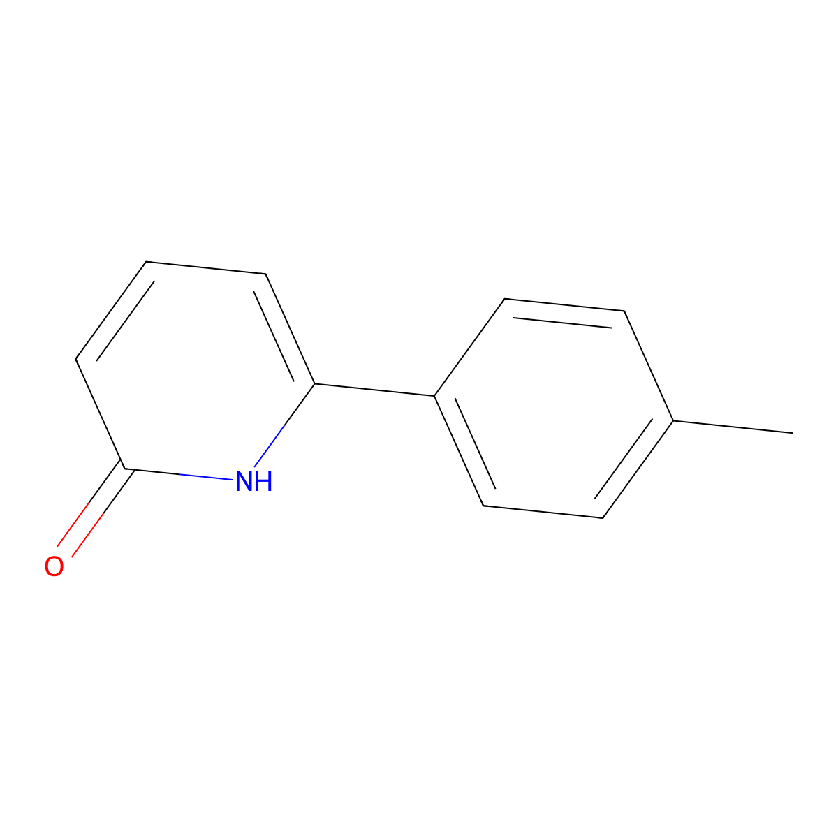 6-(4-Methylphenyl)pyridin-2(1H)-one molecular structure, CAS 129720-57-6
