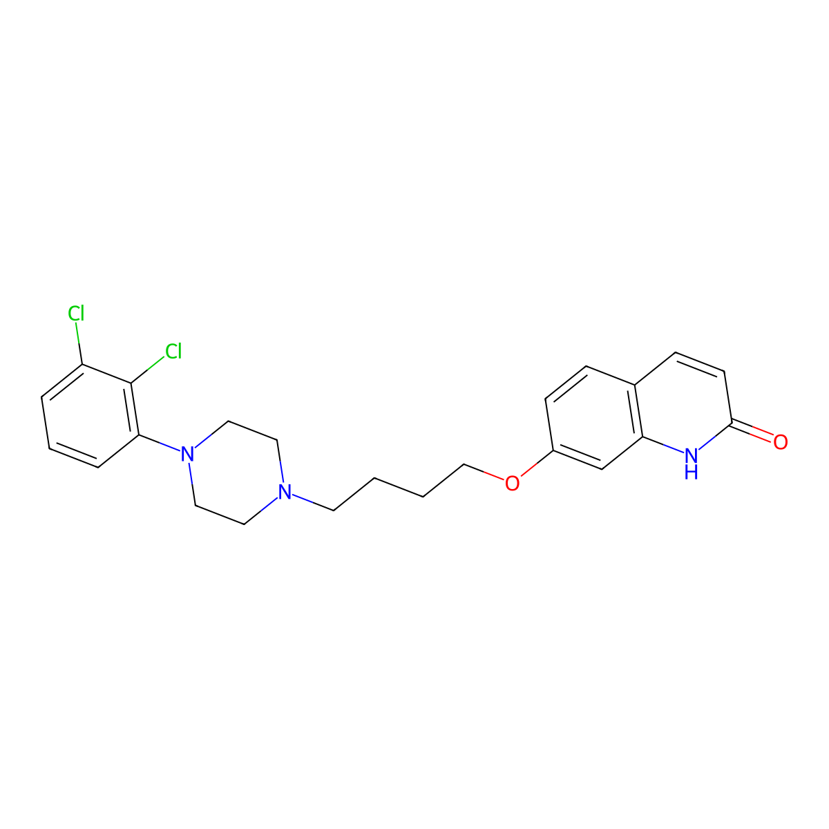 Dehydroaripiprazole molecular structure, CAS 129722-25-4
