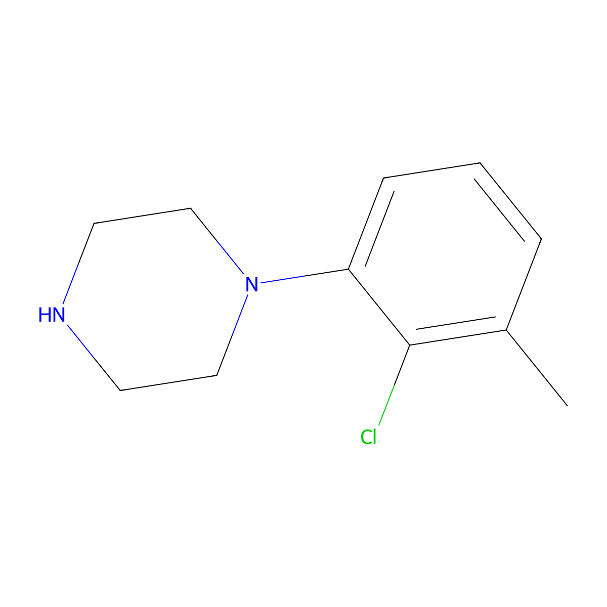 1-(2-Chloro-3-methylphenyl)piperazine molecular structure, CAS 129722-29-8