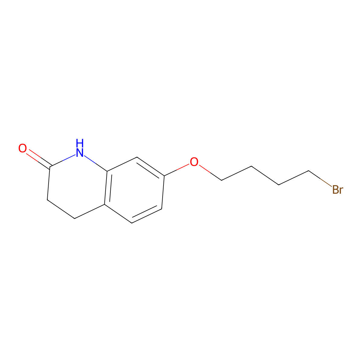 7-(4-bromobutoxy)-3,4-dihydro-2(1H)-quinolinone molecular structure, CAS 129722-34-5