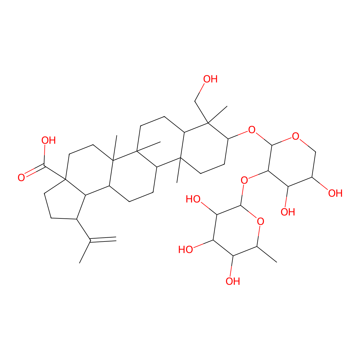 Anemoside A3 molecular structure, CAS 129724-84-1