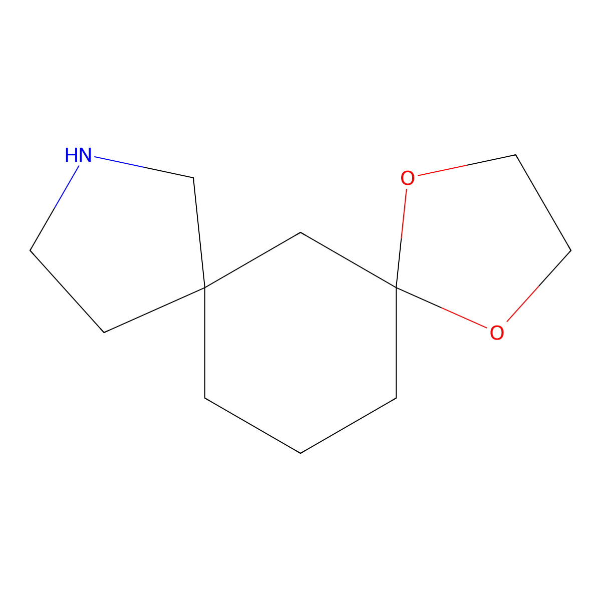 1,4-Dioxa-9-azadispiro[4.1.4.3]tetradecane molecular structure, CAS 1297260-76-4