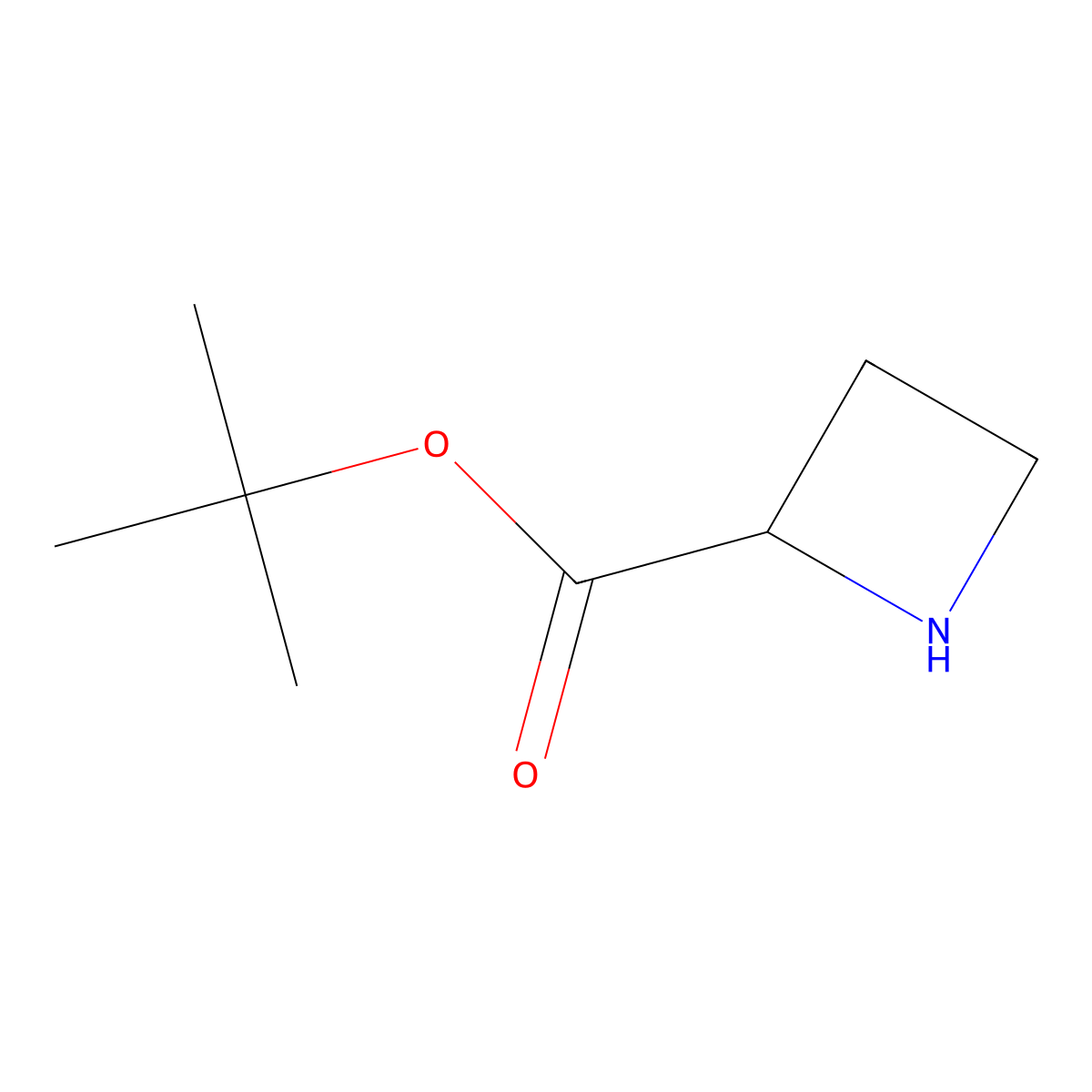 Tert-butyl (2S)-azetidine-2-carboxylate molecular structure, CAS 129740-14-3