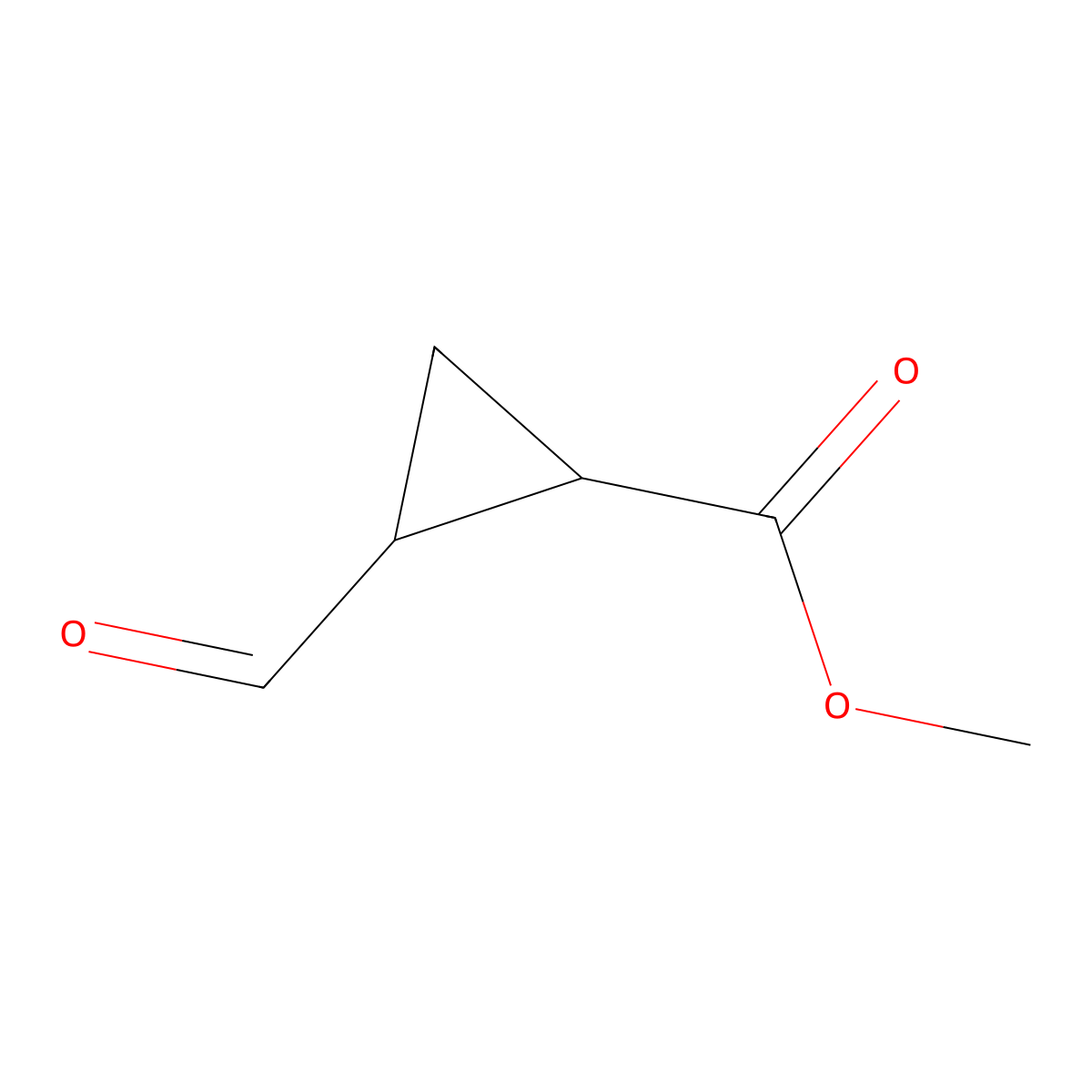 Methyl 2-formylcyclopropane-1-carboxylate molecular structure, CAS 129740-65-4