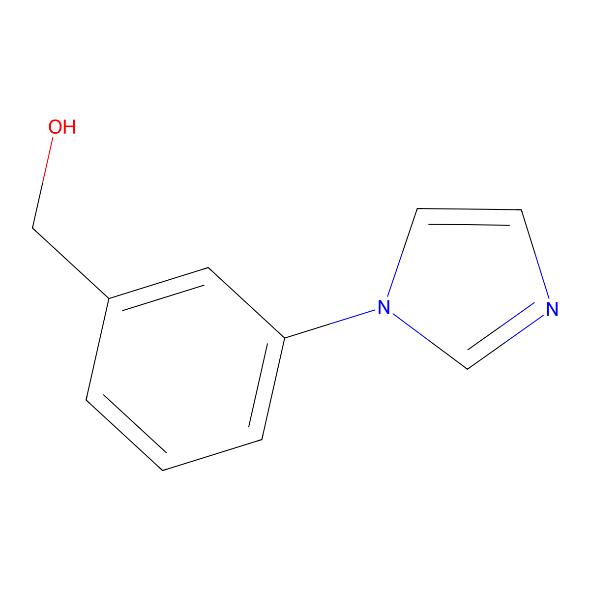 (3-(1H-Imidazol-1-yl)phenyl)methanol molecular structure, CAS 129746-41-4