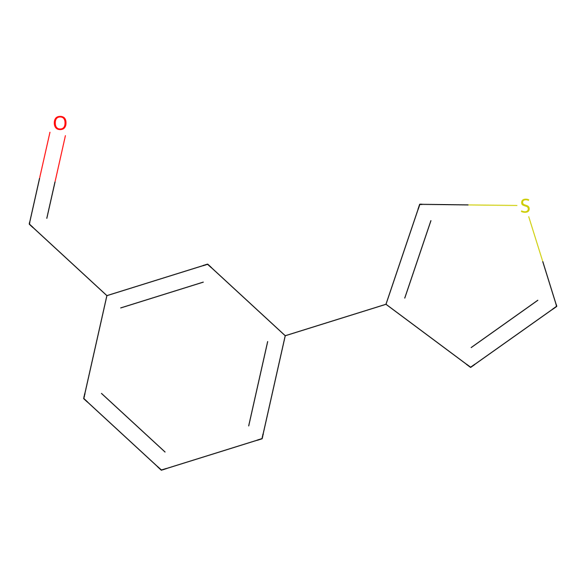 3-(Thiophen-3-yl)benzaldehyde molecular structure, CAS 129746-42-5