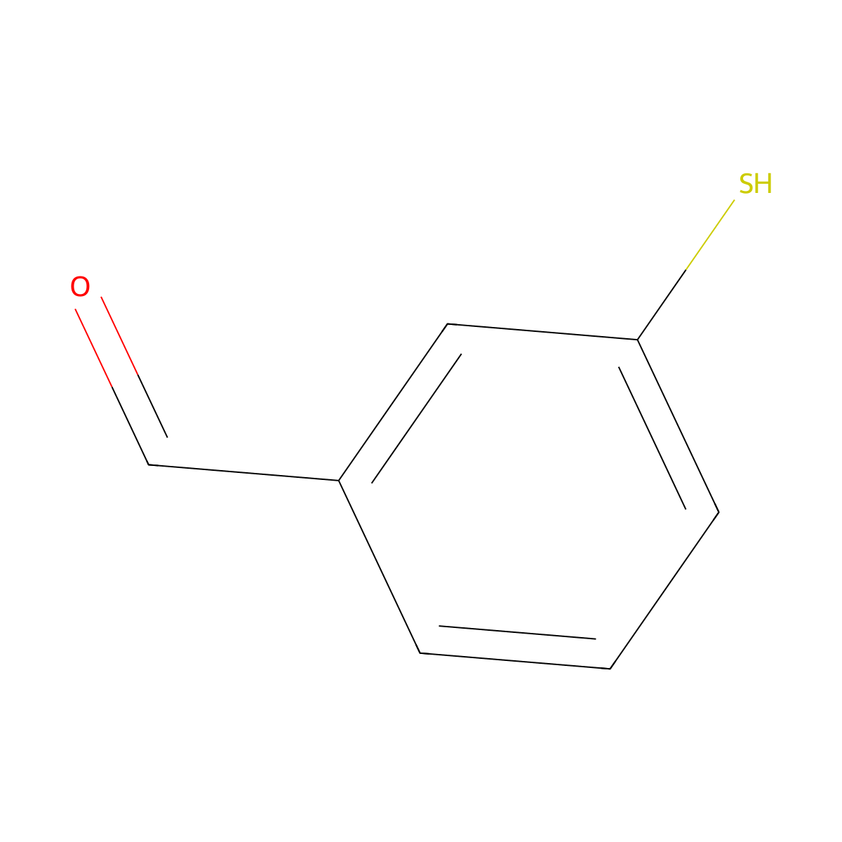 3-Sulfanylbenzaldehyde molecular structure, CAS 129747-73-5