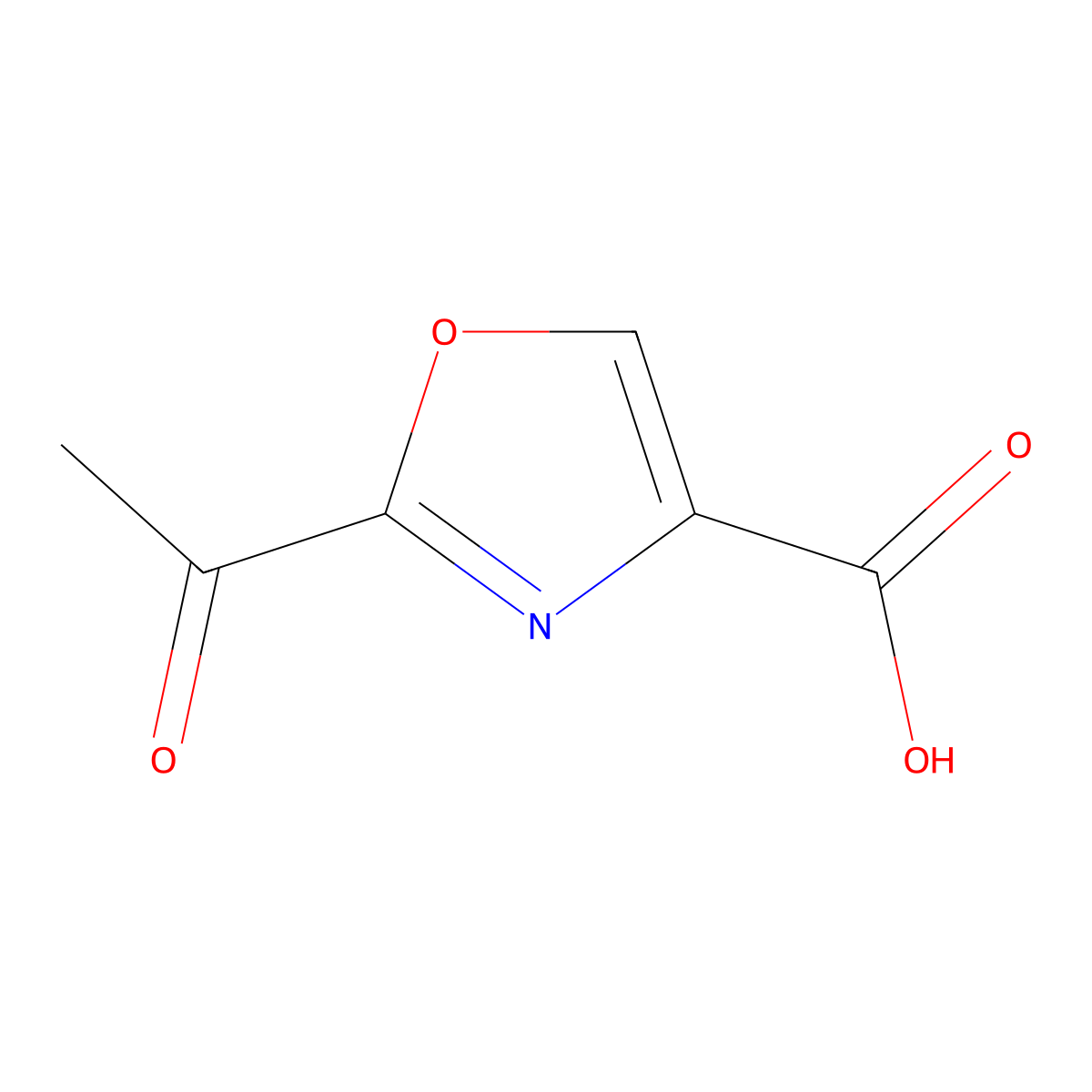2-Acetyloxazole-4-carboxylic acid molecular structure, CAS 1297542-52-9