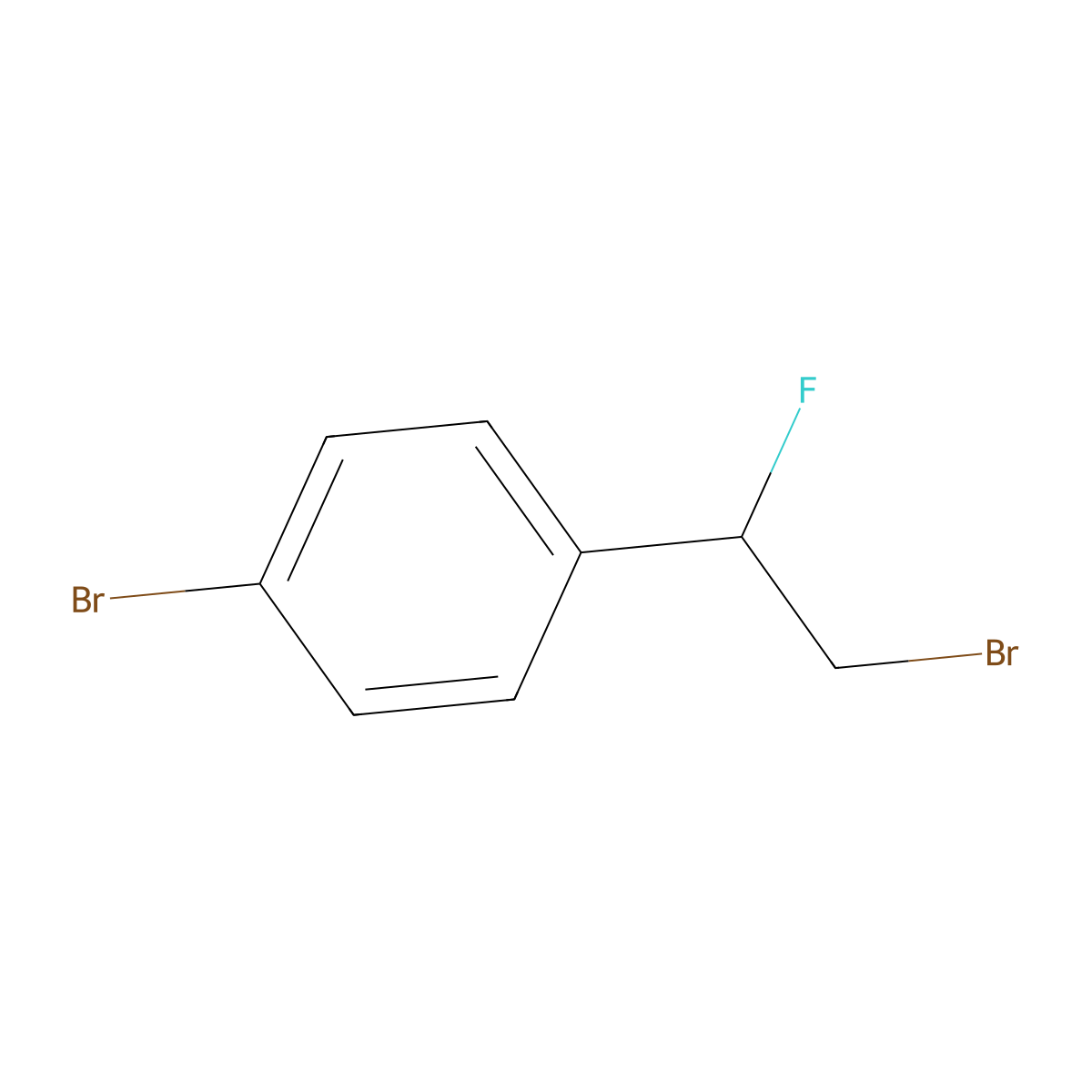 1-Bromo-4-(2-bromo-1-fluoroethyl)benzene molecular structure, CAS 1297549-91-7